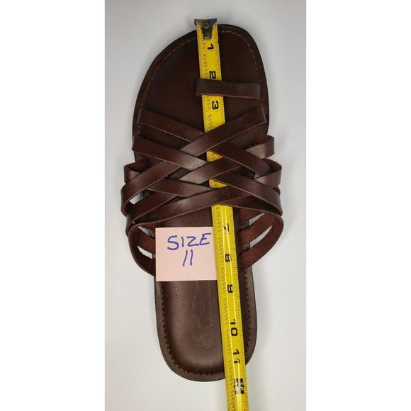 BRAND NEW LEATHER JOLLY KNOCKER ROMAN SANDALS WITH TOE STRAP UNISEX ADULT'S - Picture 7 of 10